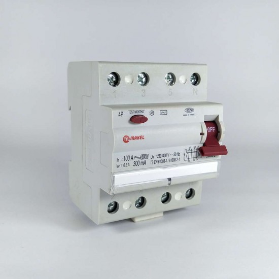 KAÇAK AKIM ROL.300 MA 4P 100 A MAKEL  3kA AC TİP, 8694407326591, [site_name]