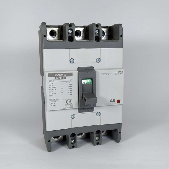 LS Kompakt Şalter Termik Manyetik Sabit 3P 250A 25kA LS-ABN-203C-250