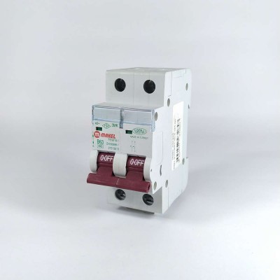 MAKEL N OTOMAT SİG.B TİPİ 2x63 AMP 1P+N 3 KA