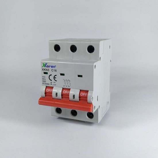 XKOREN TRİF.OTOMAT SİGORTA C TİPİ 3x16 AMP. 3 KA XKOREN TRİF.OTOMAT SİGORTA C TİPİ 3x16 AMP. 3 KA