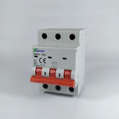 XKOREN TRİF.OTOMAT SİGORTA C TİPİ 3x63 AMP. 3 KA