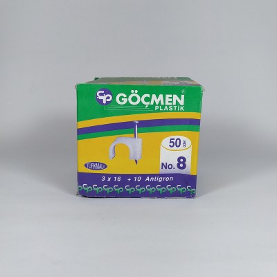 Göçmen Plastik Çivili Kroşe No: 8 50 Adet