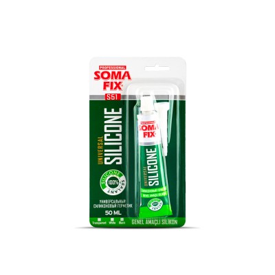SİLİKON ŞEFFAF TÜP GENEL AMAÇLI  50ML SOMAFİX S50 SİLİKON ŞEFFAF TÜP GENEL AMAÇLI  50ML SOMAFİX S50