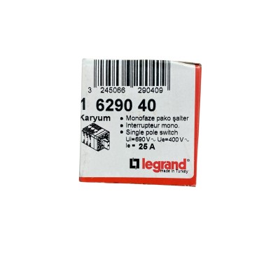 PAKO ŞARTEL 1X25 KARYUM MNF LEGRAND