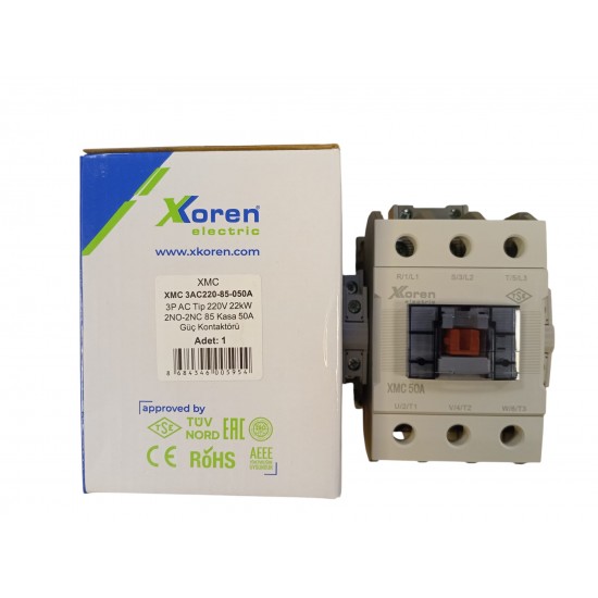 XKOREN KONTAKTÖR  XMC ASERİSİ 2NO 2NC 22 Kw 50A, 8684346005954, [site_name]