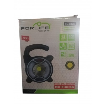 SOLAR ŞARJLI KAMP FENERİ 13W USB ÇIKIŞLI