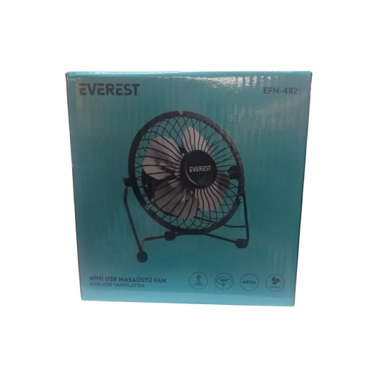 VANTİLATÖR MASA ÜSTÜ USB EVEREST EFN-482, 8697671453949, [site_name]