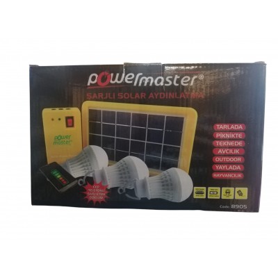 SOLAR ŞARJLI ÜÇ LAMBALI AYDINLATMA SETİ