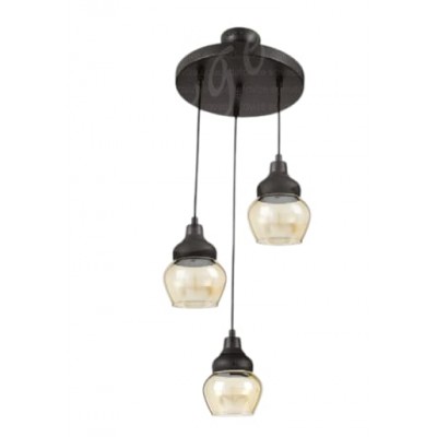 ÜÇLÜ AVİZE SİYAH SEDEF MM-8475-3 SARKIT