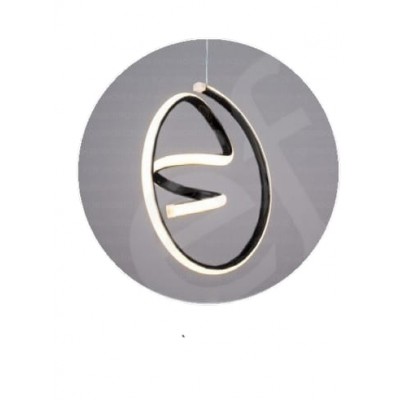 TEKLİ LEDLİ SİYAH AVİZE SEDEF 24010 BLK